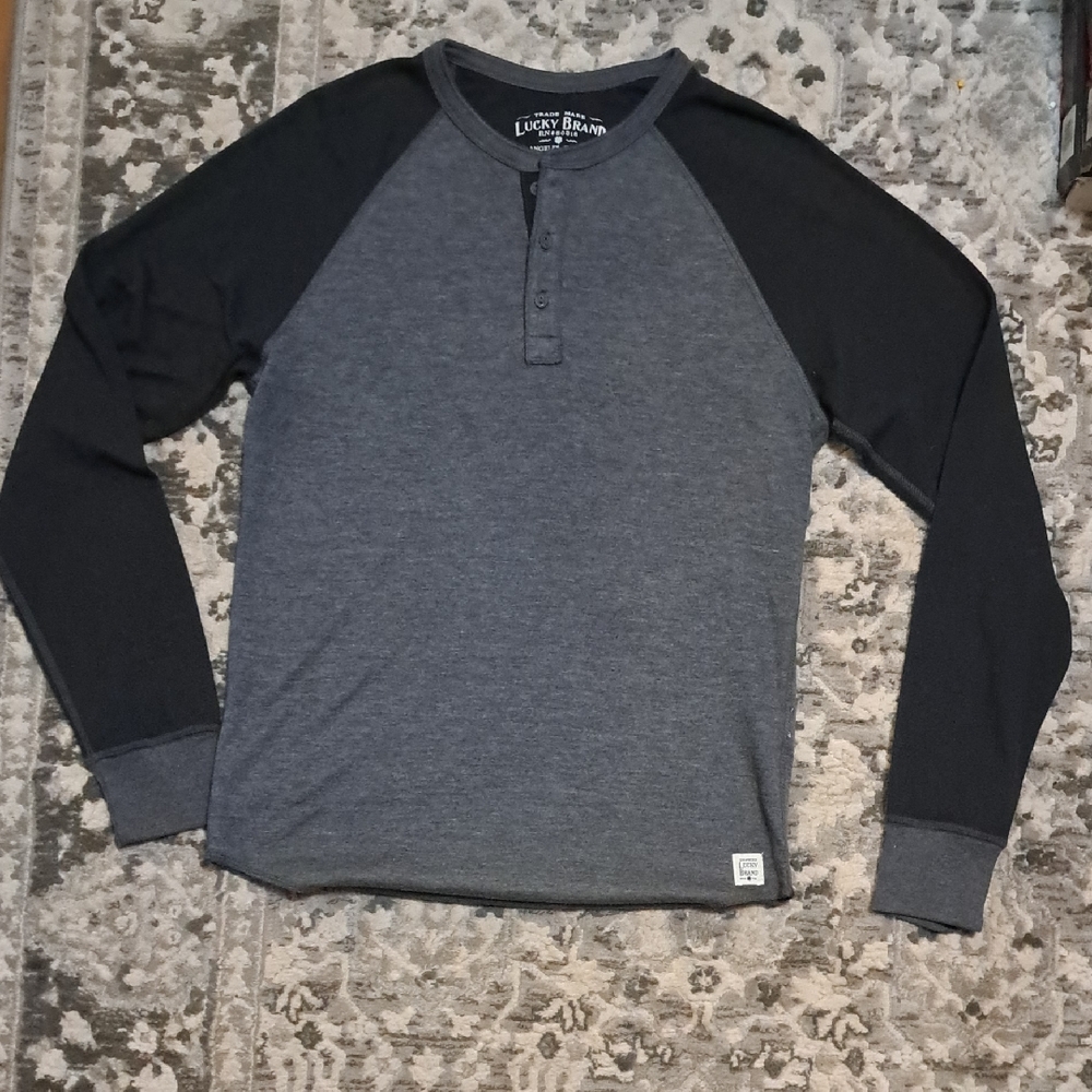 Lucky Brand Men's Two-Tone Long Sleeve Henley